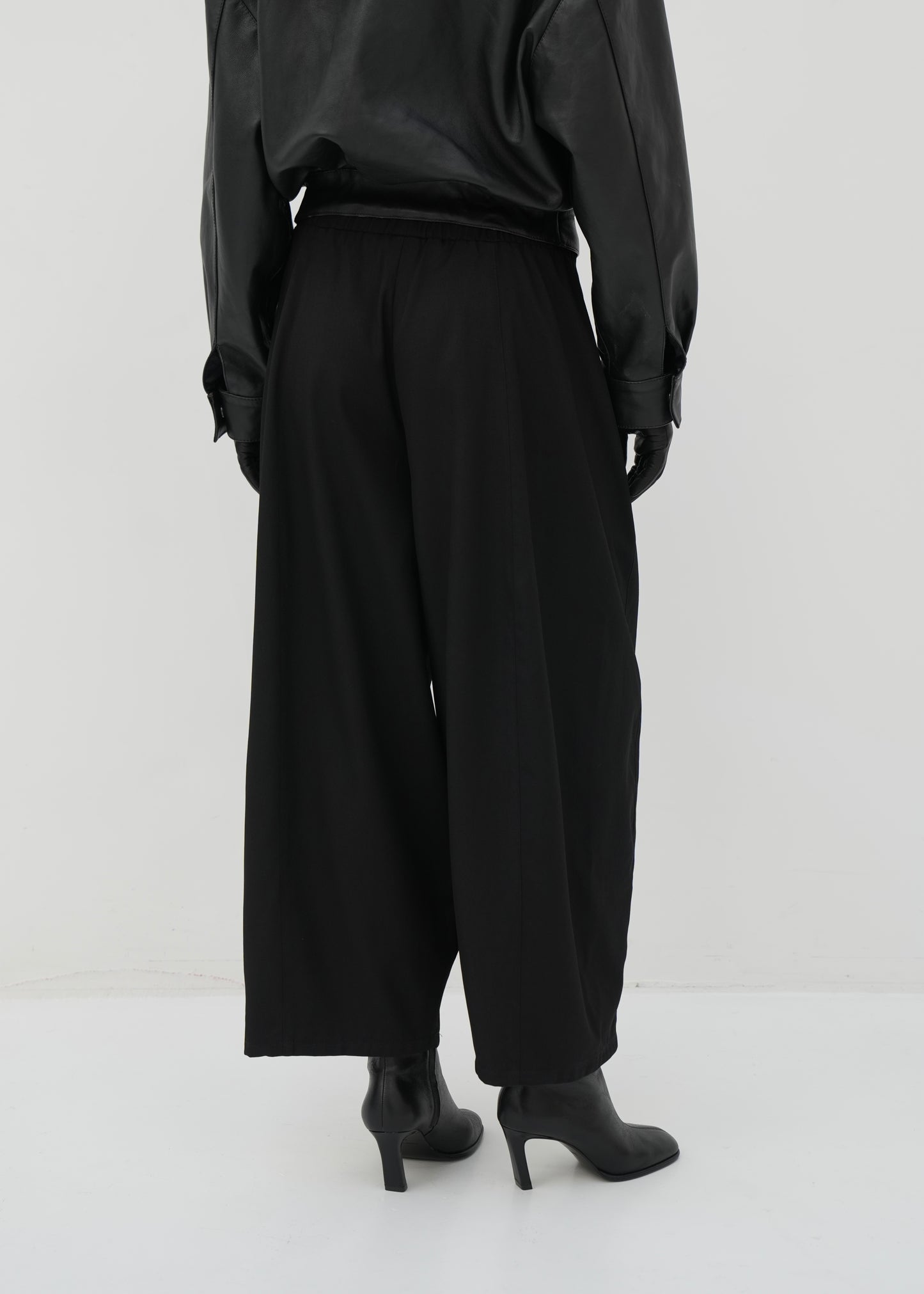 Wide leg wool pants