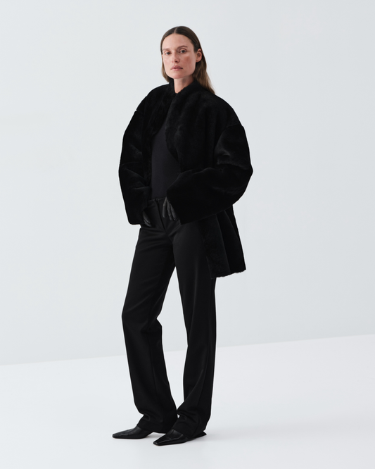 Wrap Shearling Coat