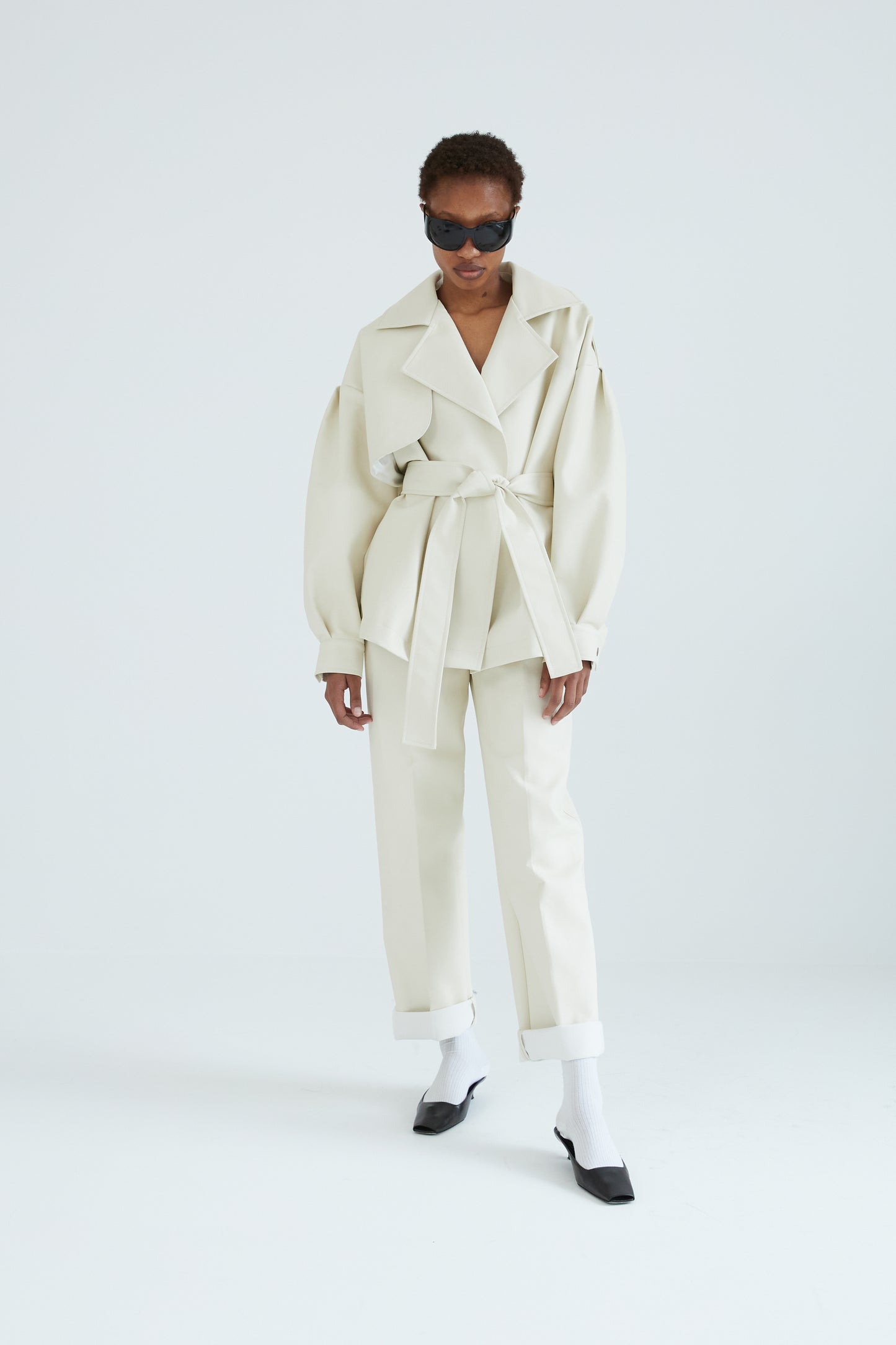 Oversized Jacket in milky white