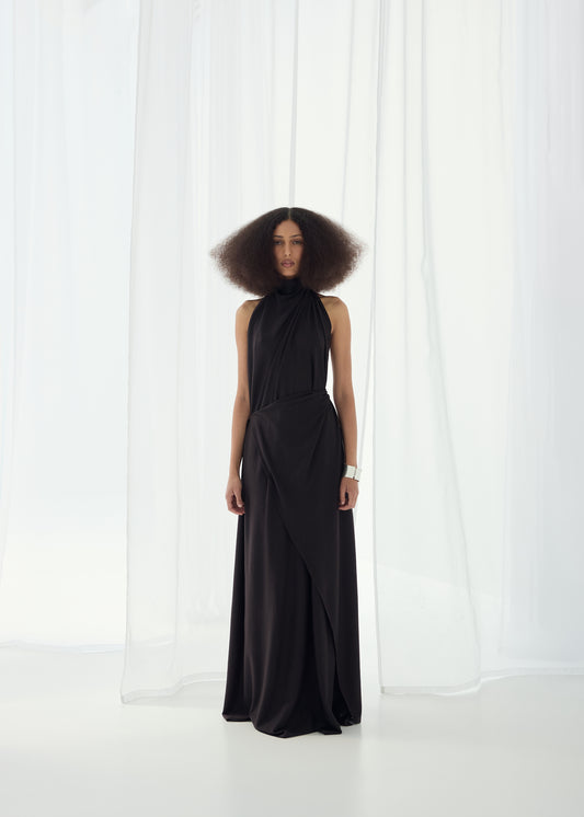Robe Gaia en marron chocolat