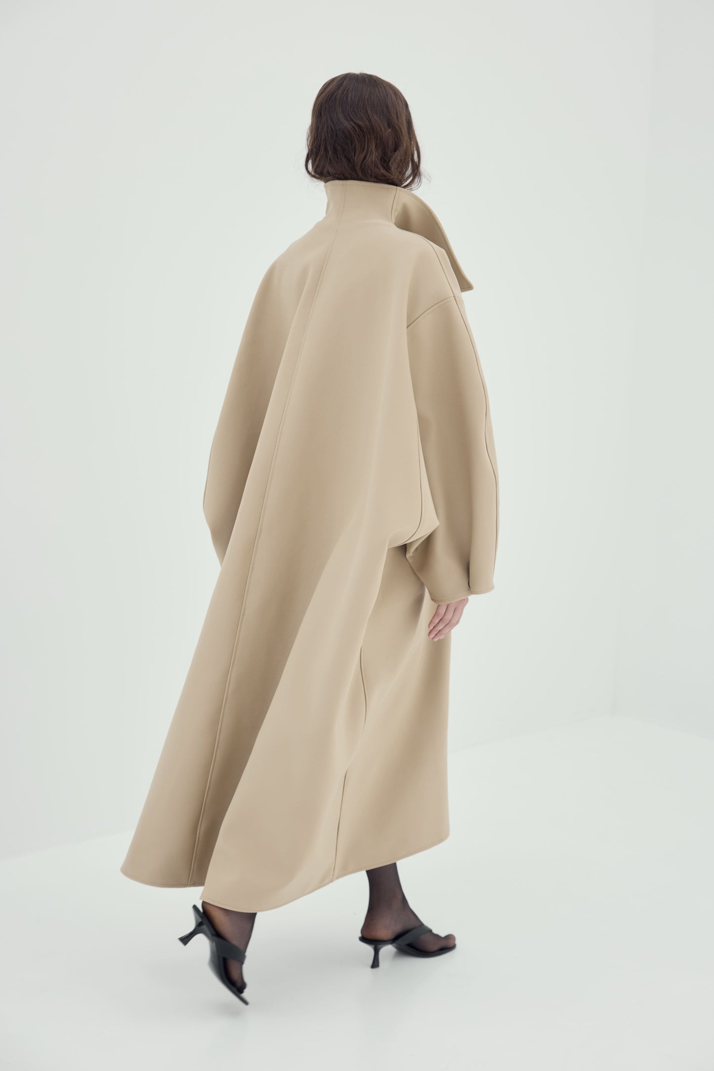 Beige oversized trench coat Diana Milkanova