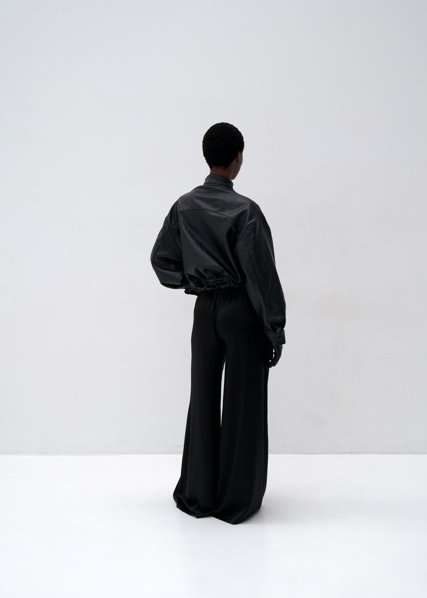 Kimono Wrap Leather Jacket