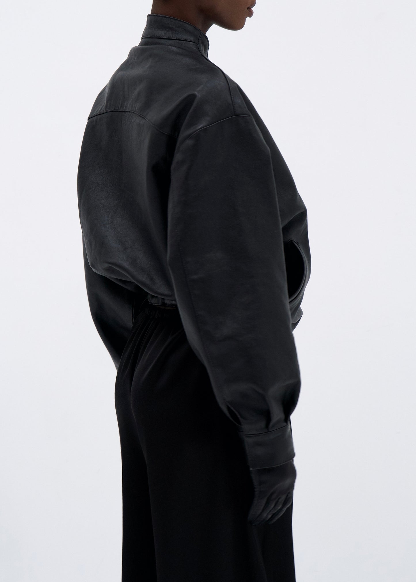 Kimono Wrap Leather Jacket