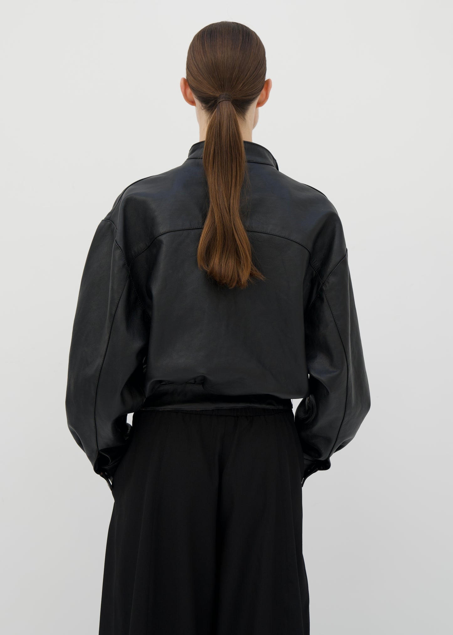 Kimono Wrap Leather Jacket