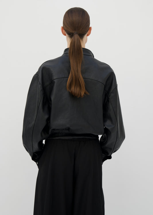 Kimono Wrap Leather Jacket