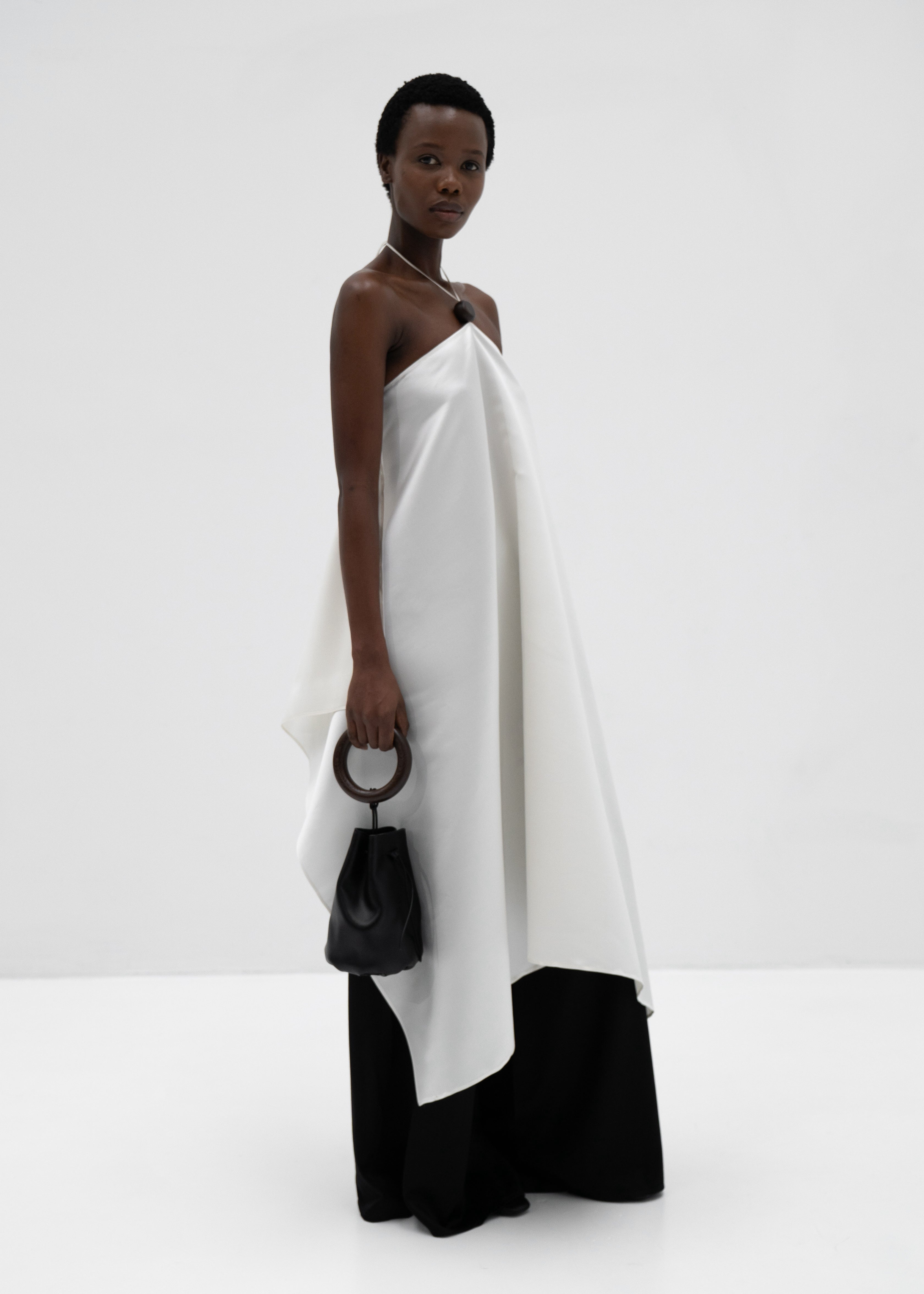 Silk Oversized Top in ivory – Diana Milkanova