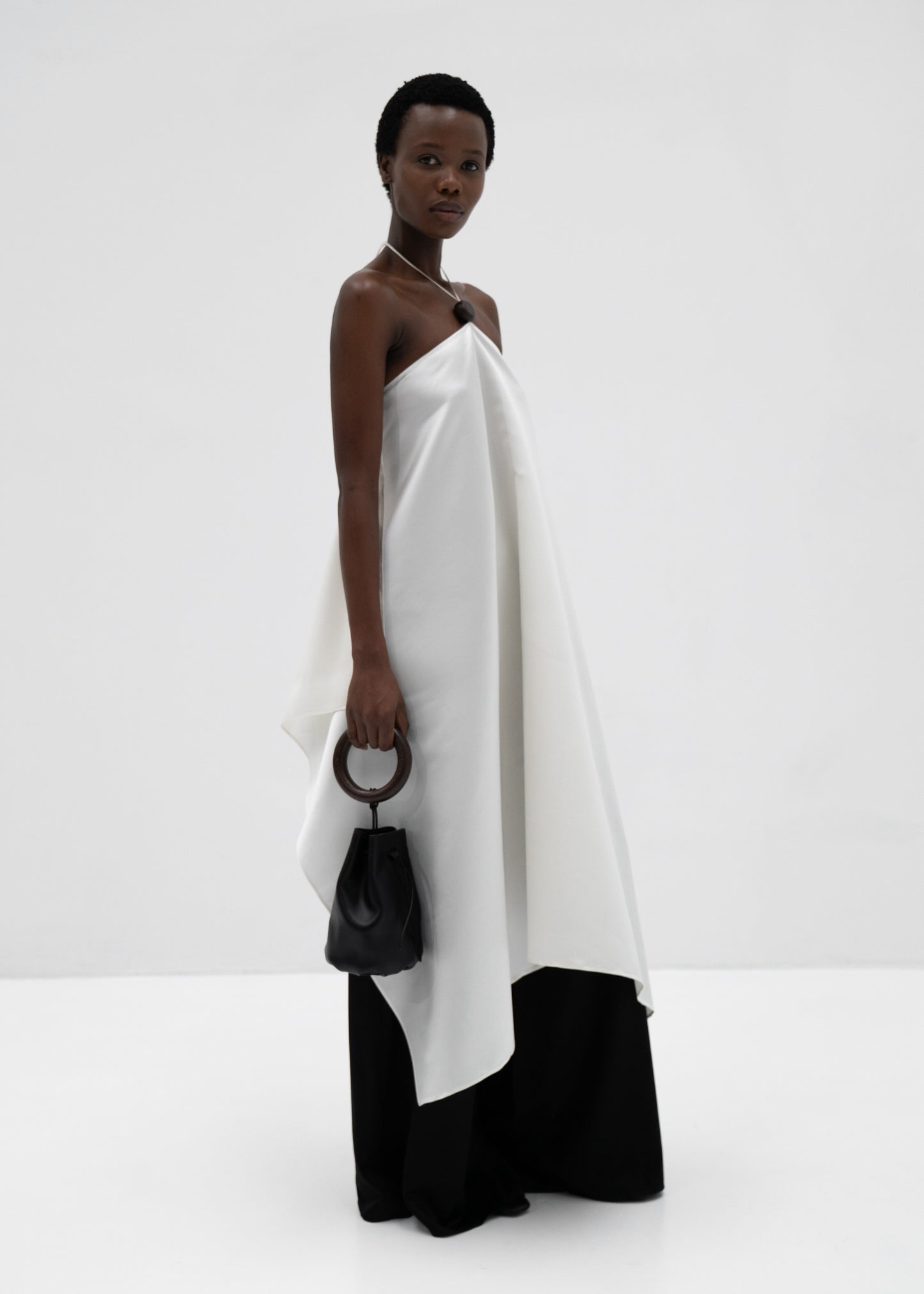 Silk Oversized Top in ivory