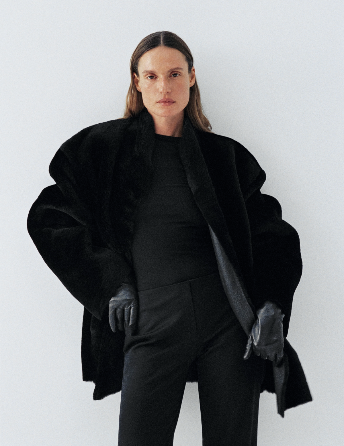 Wrap Shearling Coat