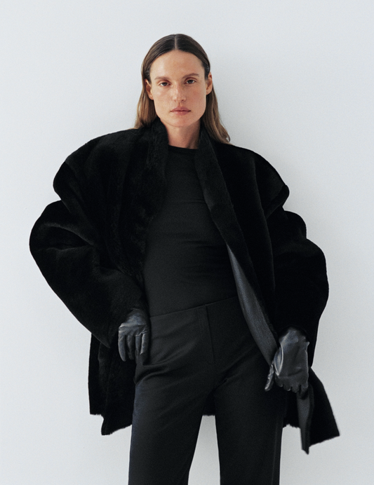 Wrap Shearling Coat