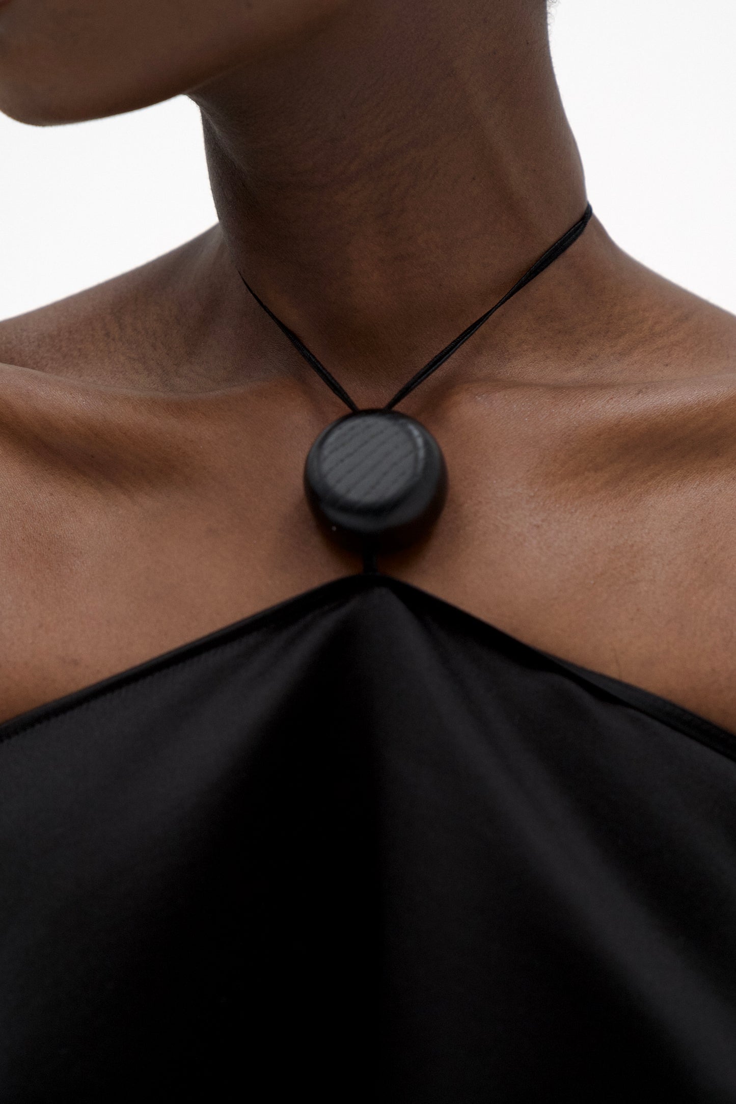 Silk Oversized Top in black