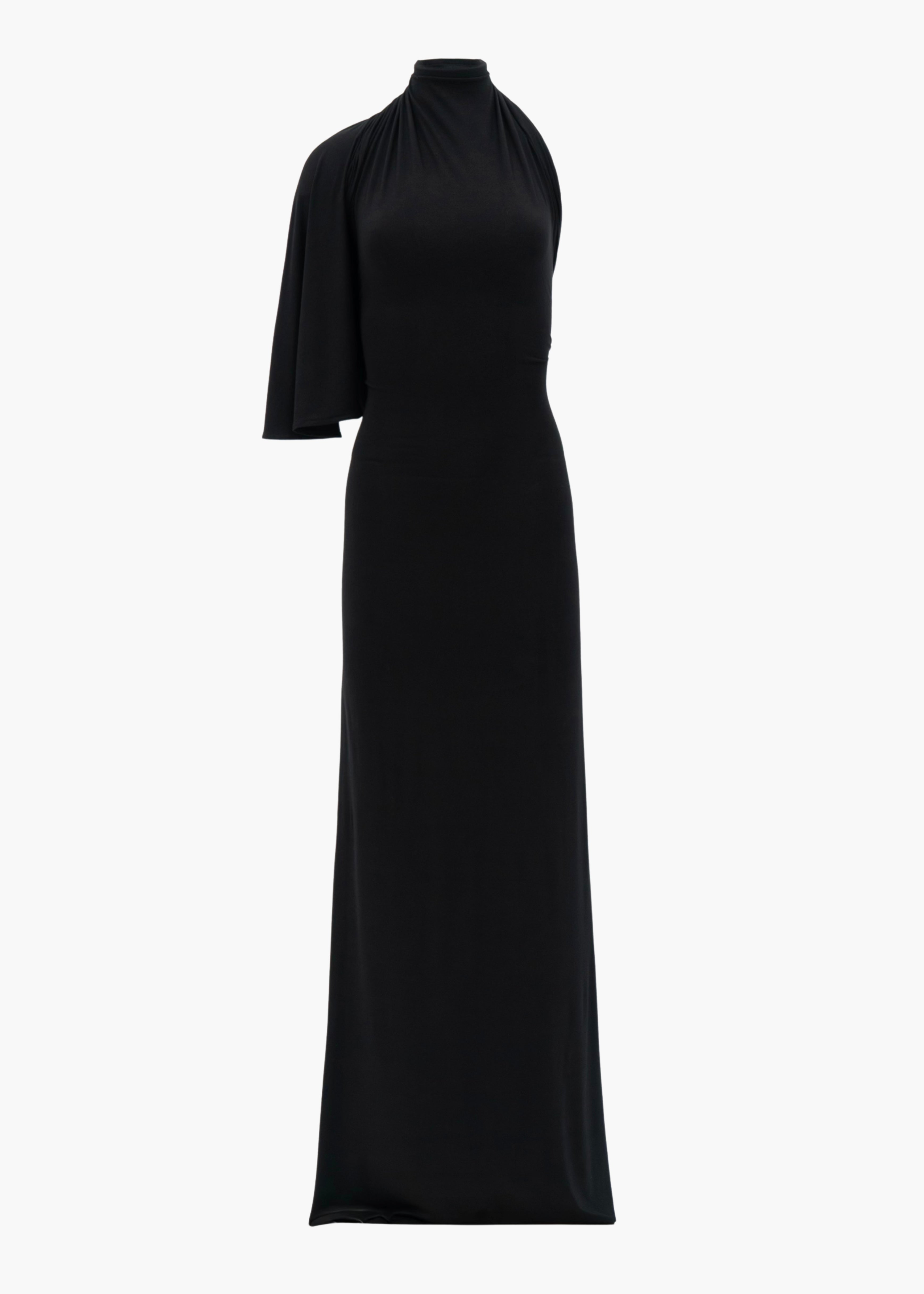 One-Shoulder Draped Dress in black – Diana Milkanova