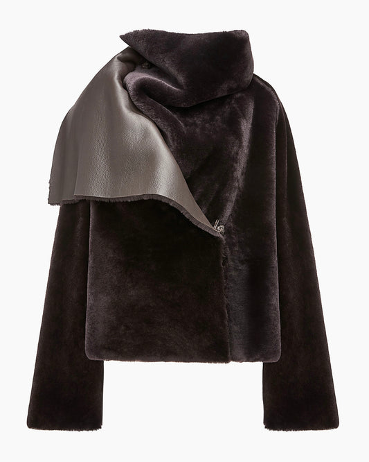 Architectural Short Shearling Coat