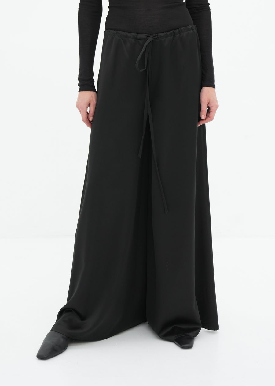 Wide fluid evening trousers