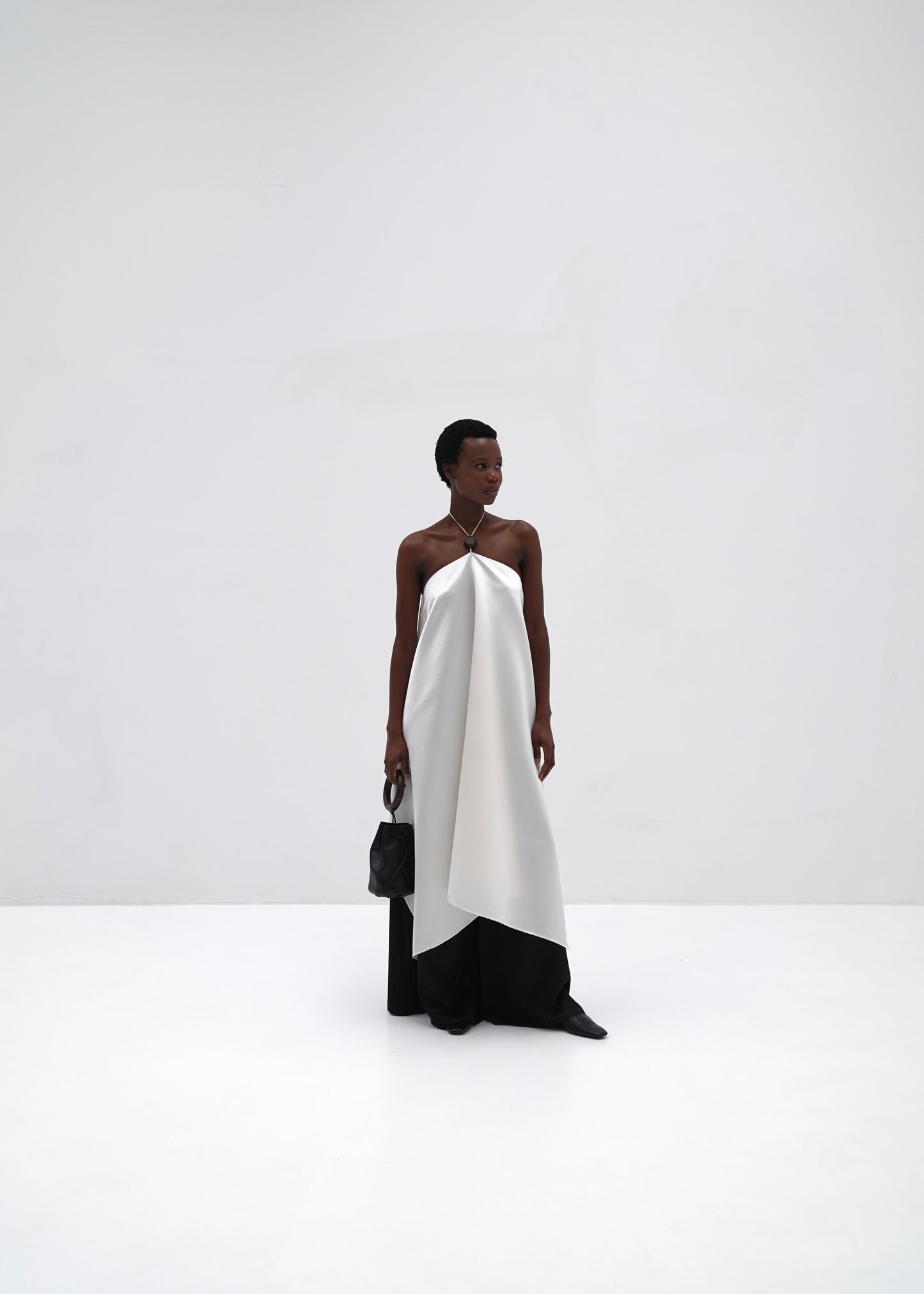 Silk Oversized Top in ivory