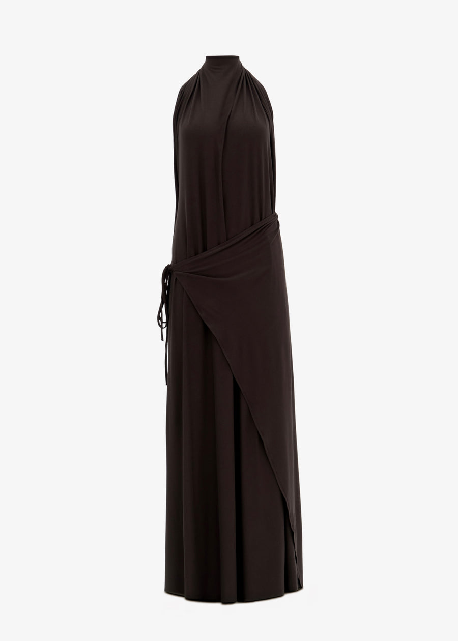 Robe Gaia en marron chocolat