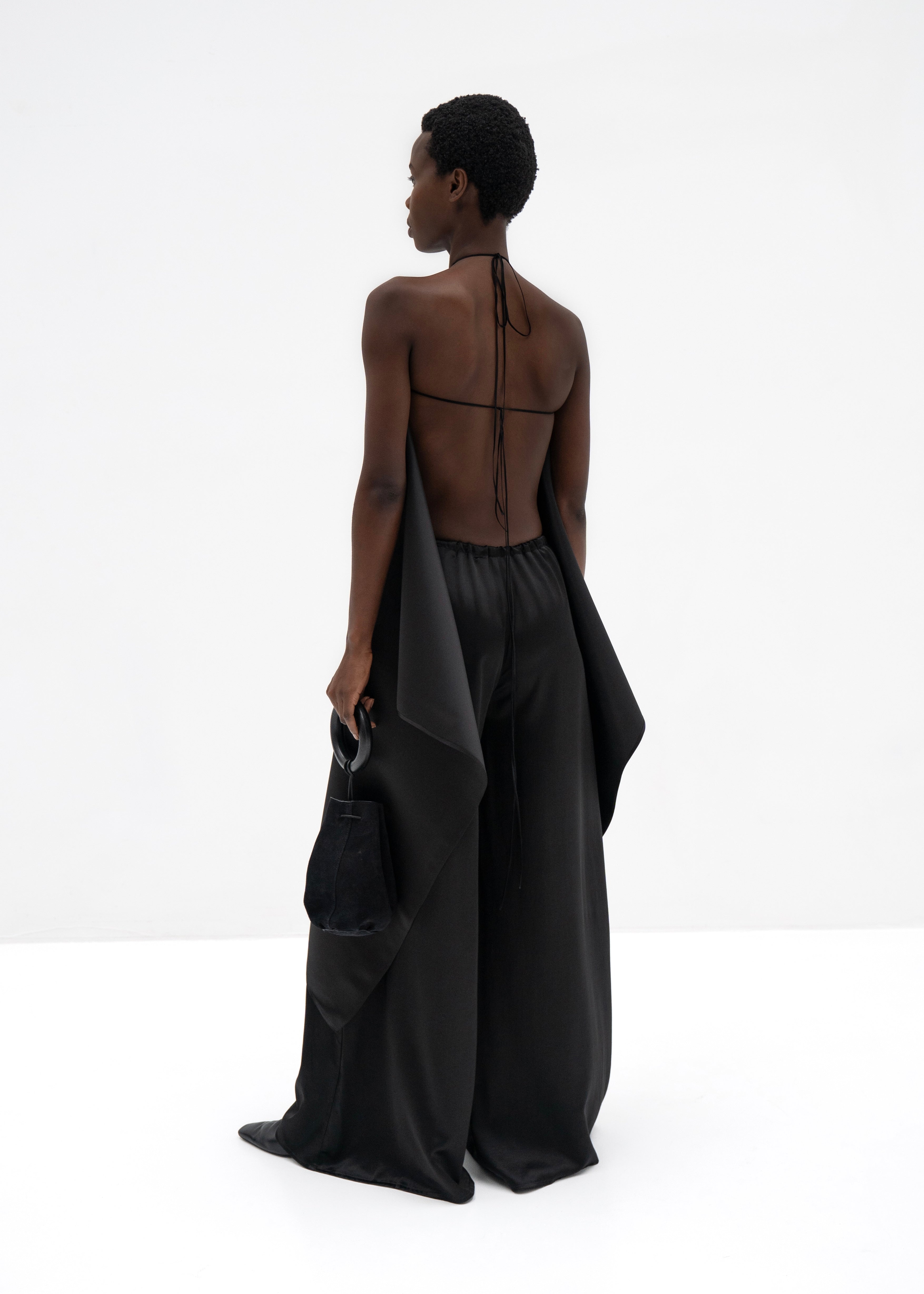 Silk Oversized Top in black – Diana Milkanova