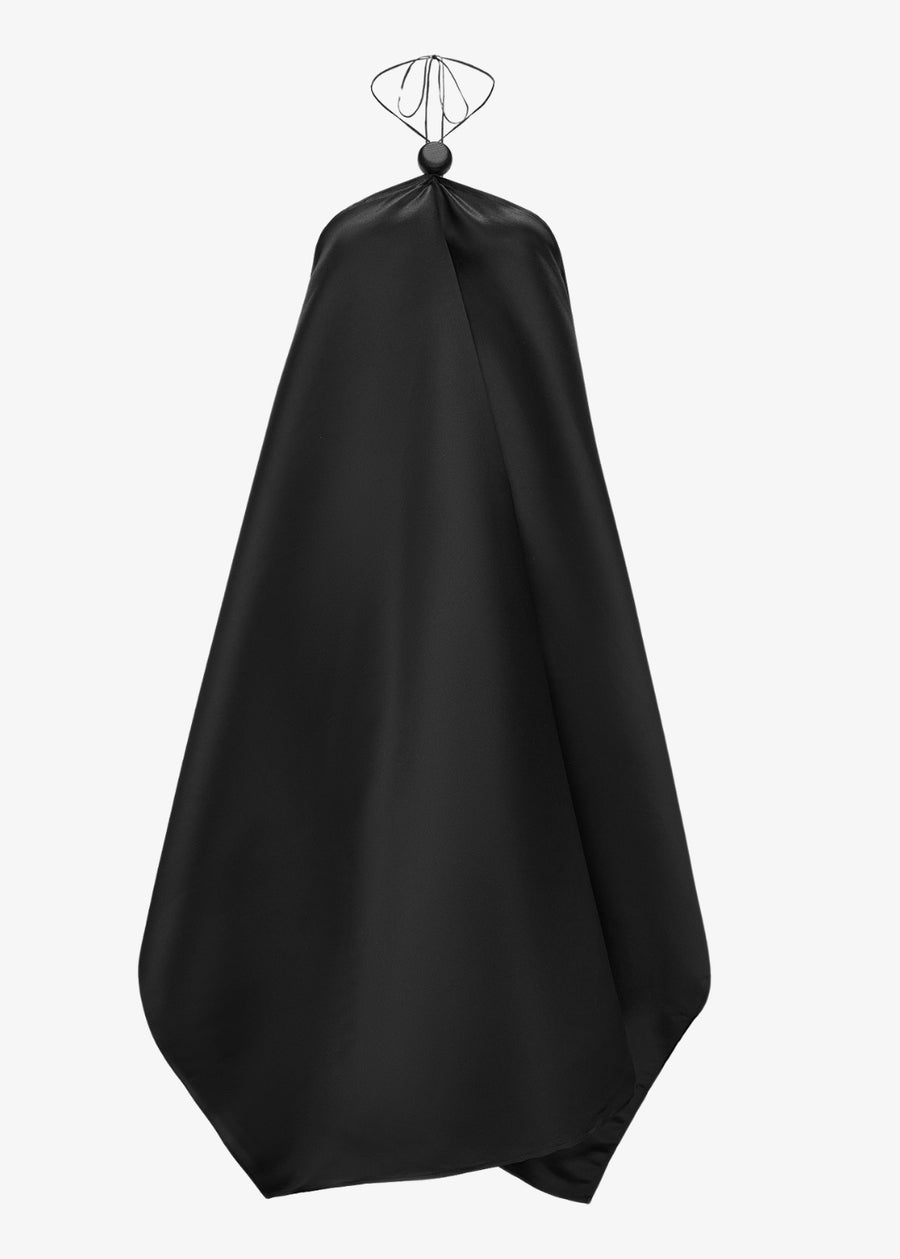 Silk Oversized Top in black