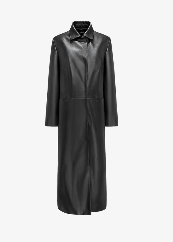 Minimalist Leather Coat