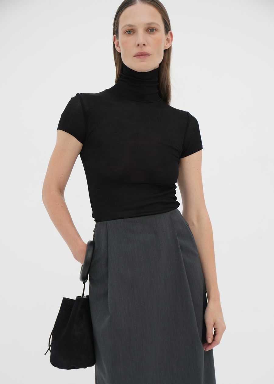 Silk Turtleneck T-shirt