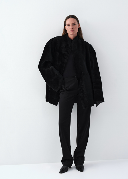 Wrap Shearling Coat