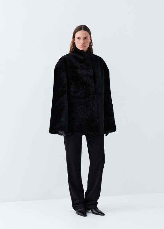 Wrap Shearling Coat