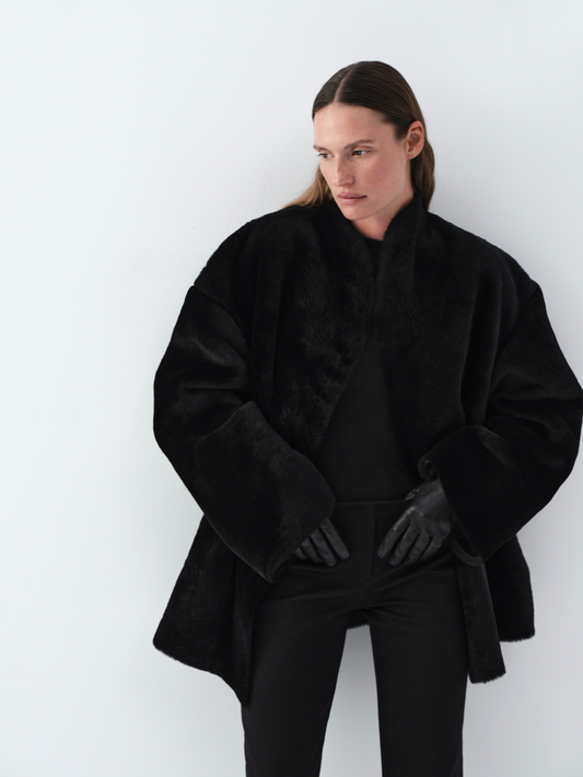 Wrap Shearling Coat