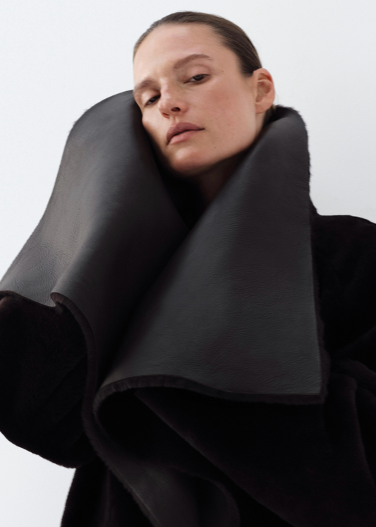 Architectural Short Shearling Coat