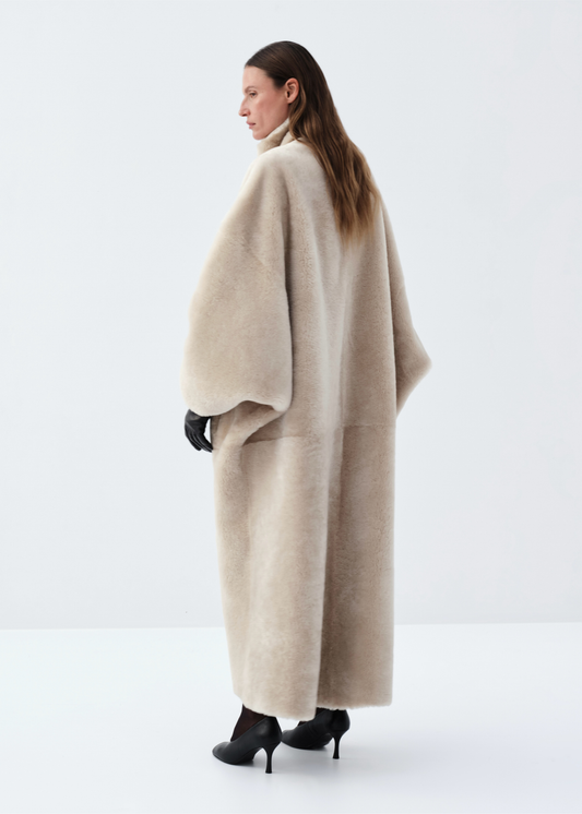 Sculpted Shearling Coat