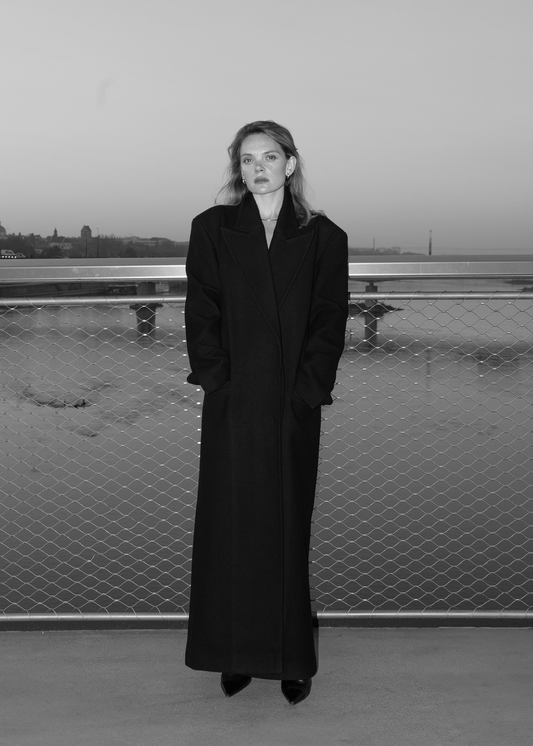 Manteau classique en noir